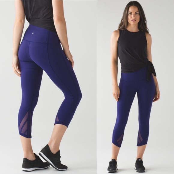 lululemon athletica Pants - Lululemon Essential Rhythm‎ Crop Emperor Blue
